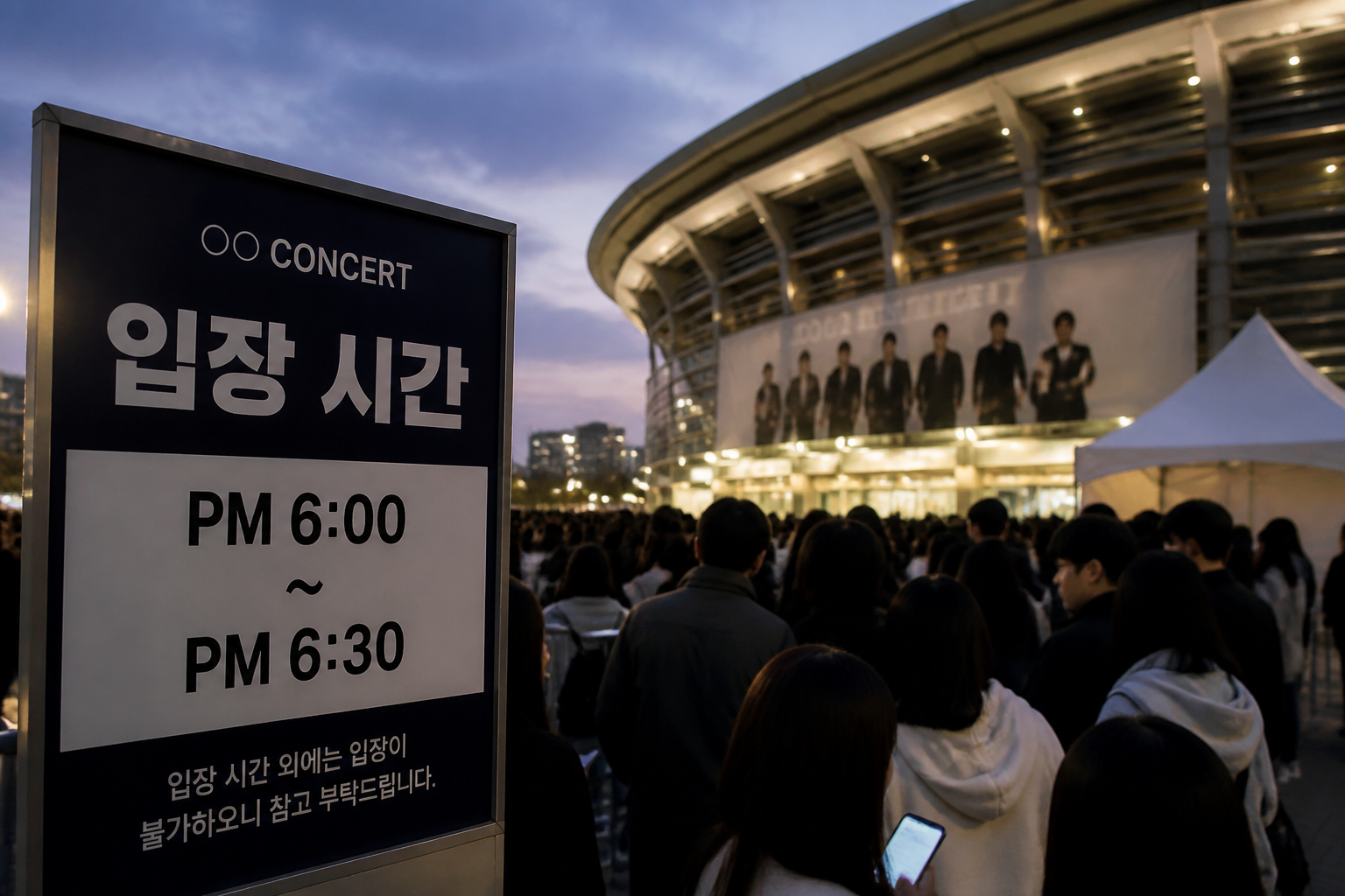 콘서트 입장 시간
