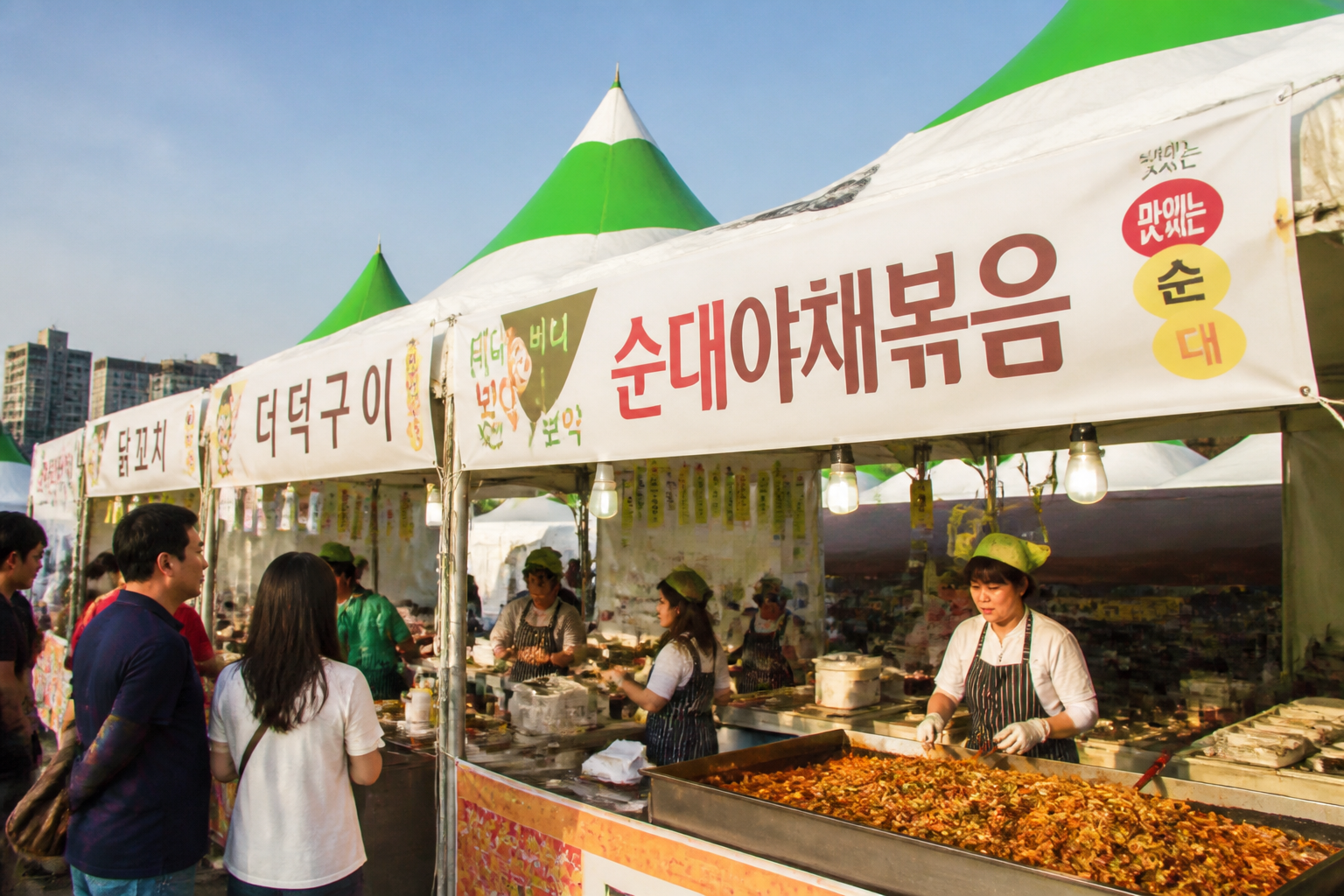 지역 축제 먹거리 부스