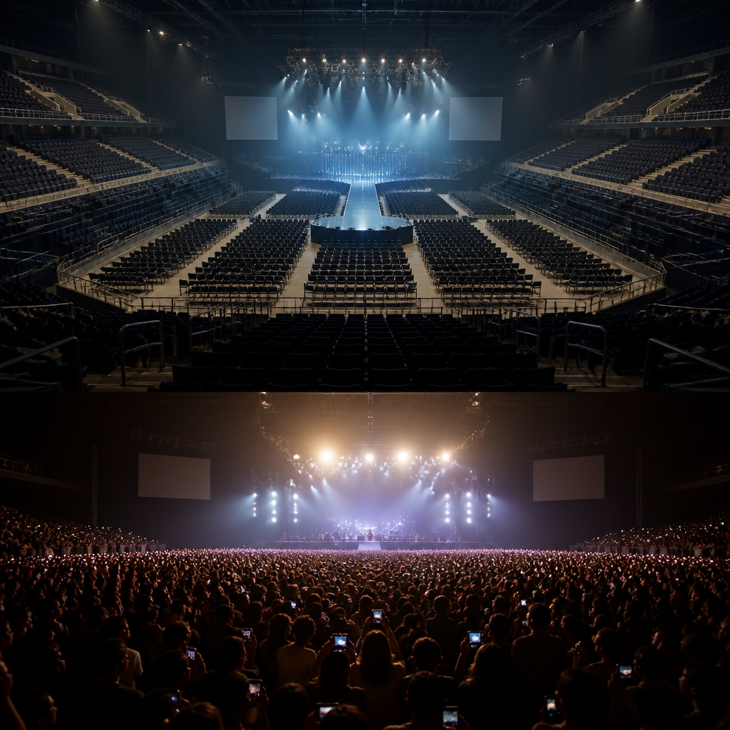 콘서트 좌석과 스탠딩