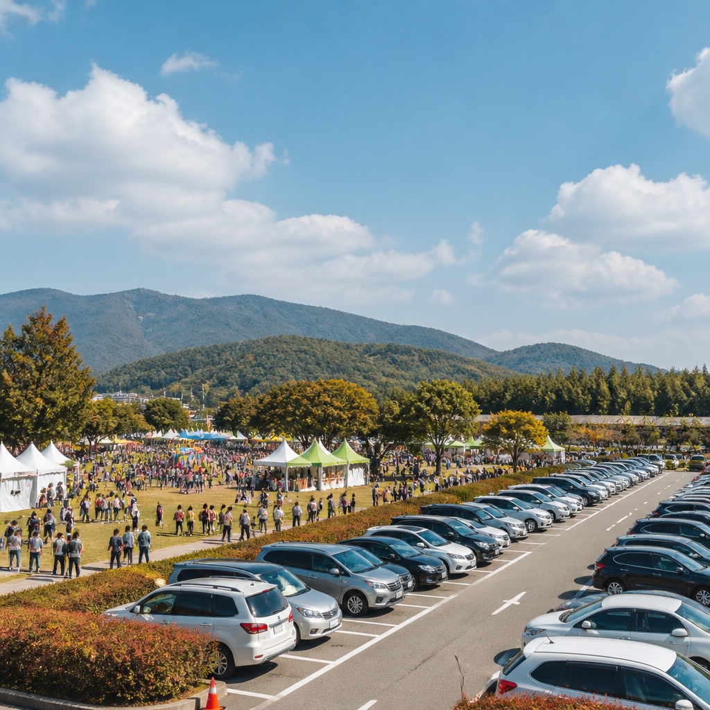 지역 축제에서 사람이 덜 붐비는 시간대